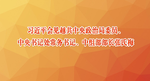 习近平会见越共中央政治局委员、中央书记处常务书记、中组部部长张氏梅